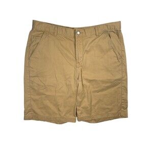 Disney Parks Chino Shorts Men's 36 Beige Flat Front Slash Pockets Mid-Rise Golf